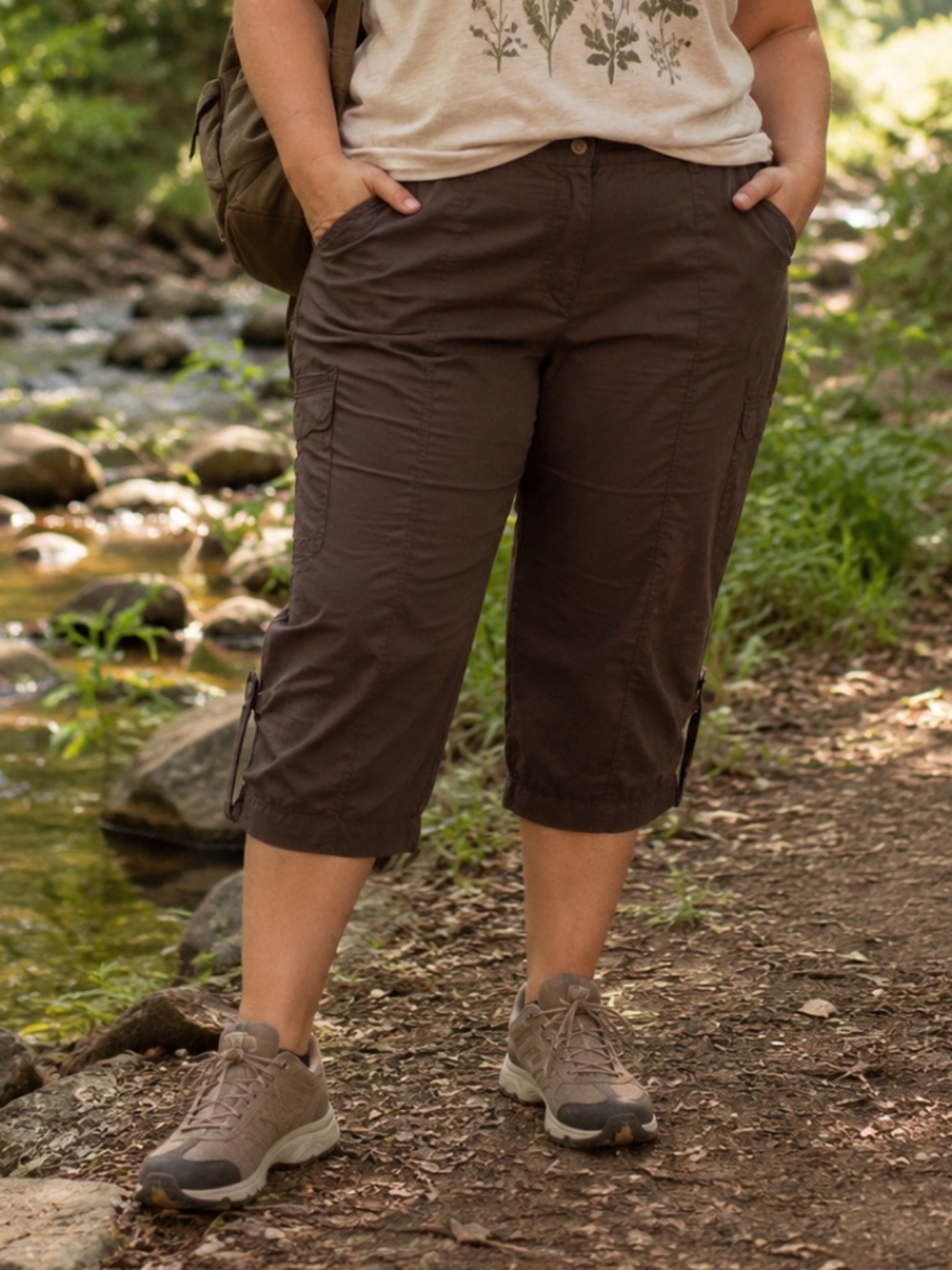 Liz & Co / Brown Casual Capris